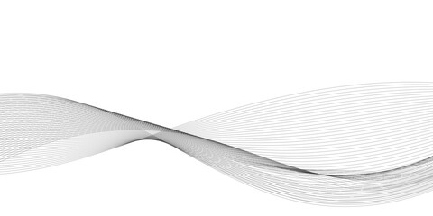 Wall Mural - frequency sound wave, twisted curve lines with blend effect.