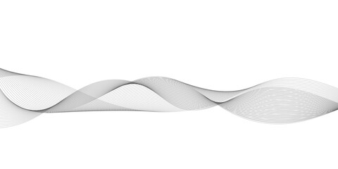 Wall Mural - frequency sound wave, twisted curve lines with blend effect.
