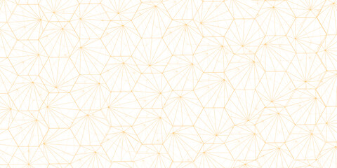 Wall Mural - abstract of simple golden line triangle pattern geometric background. seamless geometric polygonal r