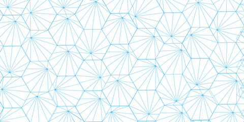 Wall Mural - technology abstract white digital background of connected dot with blue line .many squares and recta