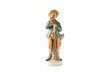 © Cliff - Vintage porcelain period figure of a man smoking a pipe with a rifle isolated on white background