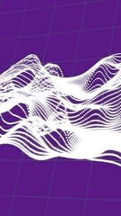 Wall Mural - animation of white transfer lines and data processing on purple background