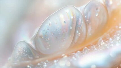 Wall Mural - close-up of a shell with water droplets, perfect for nature or travel themes
