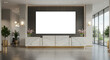 © Ruby Room Studio - Blank Digital Signage Screen in Modern Luxury Hotel Lobby