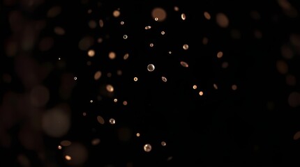 Glowing Particles Elegant Dark Background with Copper and Gold Shimmer