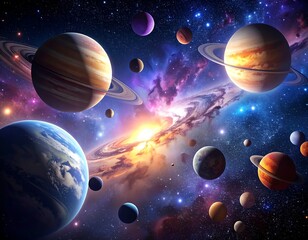 Planets in a vibrant galaxy