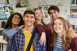 © Rido - Portrait of happy smiling multiethnic classmates at high school