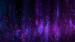 © Davy - Bioluminescent abstract purple tech background with neon pink and blue lights in darkness