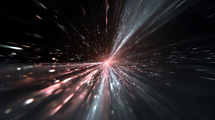 Wall Mural - abstract dark background with light streaks and motion blur effect creating a sense of speed and fut
