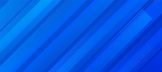 Abstract modern blue gradient wide background. Blue banner background with modern dynamic stripes and lines pattern.Suit for cover, poster, banner, brochure, header, website