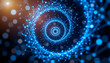 © Lashan - Futuristic Blue Network Spiral Background for Commercial Use - Abstract Technology Connection, Ideal for Science, Data, and Digital Concepts