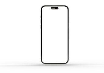 High-quality photo of a modern smartphone with a blank screen, perfect for app presentations or website mockups.