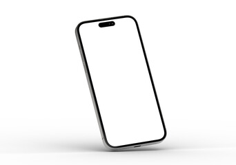 High-quality stock photo of a modern smartphone with a blank screen, perfect for app presentations and website mockups.