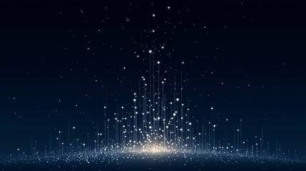 Wall Mural - digital ascent: a mesmerizing visualization of data streams ascending, sparkling with brilliance, si