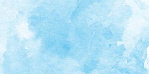 Wall Mural - abstract blue watercolor white background, soft cloud shapes, blended watercolor effect, blue marble