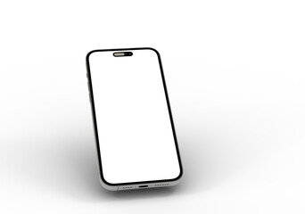 High-quality stock photo of a modern smartphone with a blank screen, perfect for app presentations or website designs.