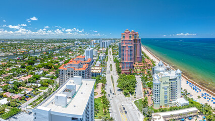 Wall Mural - aerial drone view of Fort Lauderdale, Florida