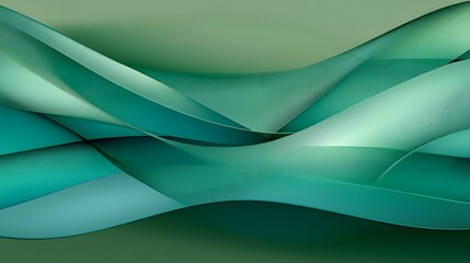 Wall Mural - Abstract Green Teal Wave Background Design