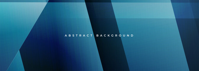 Wall Mural - blue modern abstract wide banner with geometric shapes. dark blue minimalist abstract background. ve