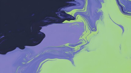 Wall Mural - Abstract Purple Green Swirl Fluid Marble Texture Background