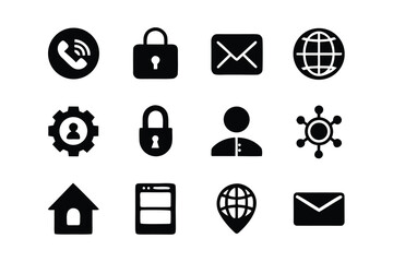 Website Icon Set Vector