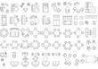 © Nantawat - Set of furniture top view symbols for architectural floor plans