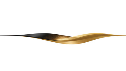 Wall Mural - elegant fluid design of gold and dark material on a transparent canvas showcases luxury and