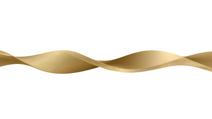 Wall Mural - sophisticated golden ribbon gracefully undulating against an isolated transparent canvas