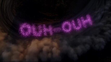 Wall Mural - a red sports car drifting on a winding road, leaving smoke behind, with neon pink letters 