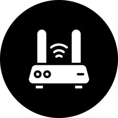 Wall Mural - Wifi Router Vector Icon Design