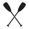 © MD. HASAN ALI - Two black crossed oars on a white background paddle rowing 1