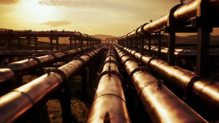 Pipeline array at sunset