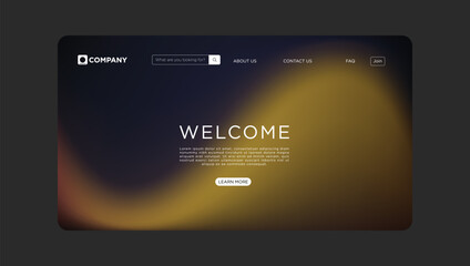 Modern website landing page template with inviting welcome message and clean navigation