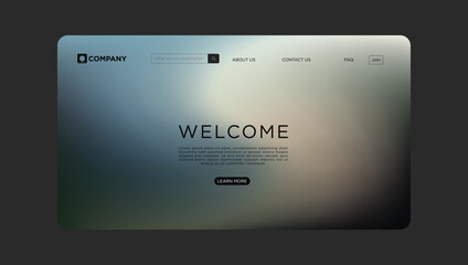 Clean professional website landing page design welcomes visitors to explore modern company