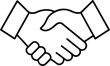 © MdSafique - Handshake agreement symbol of partnership and trust isolated on transparent background
