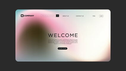 Modern website landing page design with soft gradient background and clean layout for startups