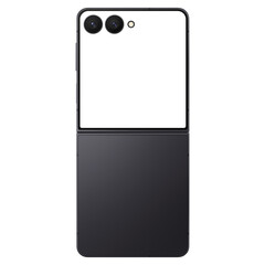 Wall Mural - similar to android device jetblack smartphone mockup template without background and with white scre