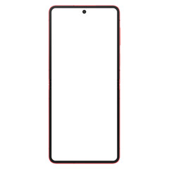 Wall Mural - coralred flip smartphone similar to android device without screen and background. only frames. templ