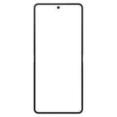 Wall Mural - mint flip smartphone similar to android device without screen and background. only frames. template 