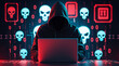 © Nirob Bhai - Hacker in a Hoodie with Laptop in Darkness