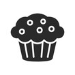 © Vladislav - Black and white muffin icon with berry details