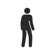 © Vladislav - Simple black silhouette of walking person icon