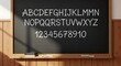 © kaab zaelani - Chalkboard with the alphabet and numbers displayed.