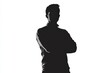 © Amrita - Man crossing arms icon vector illustration isoleted on white background in black silhouette complex photo .