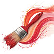 © Nazmul - Abstract red paint brush strokes png art illustration png creative red paint texture png modern abstract brush design png bold red color brushstroke png transparent background image