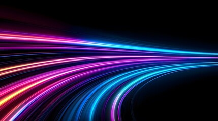 Wall Mural - the image showcases a dynamic abstract design featuring colorful, blurred light streaks in shades of