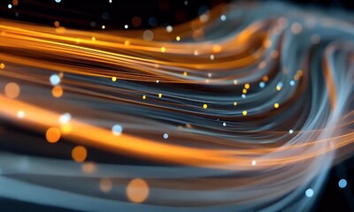 Wall Mural - a vertical background of data streams flowing upwards, representing the flow and idea generation in 