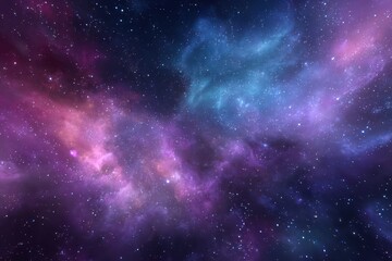 Wall Mural - vibrant nebula illuminated by distant stars in a cosmic landscape, showcasing the beauty of outer sp