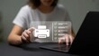© Graphics_Bazaar - Streamline workflow with digital print checklist on laptop, boosting productivity and efficiency, offering seamless document management for modern business and remote work