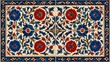 © Alfan - Ornate floral design on ceramic tiles.